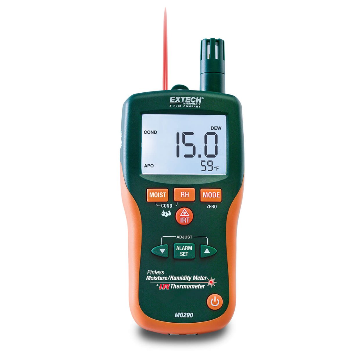 Extech MO290 Pinless Moisture Psychrometer with IR Thermometer